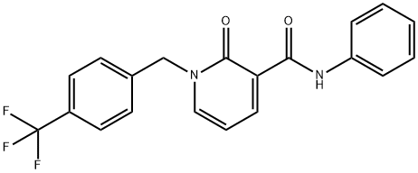 2-OXO-N-PHENYL-1-[4-(TRIFLUOROMETHYL)BENZYL]-1,2-DIHYDRO-3-PYRIDINECARBOXAMIDE 结构式