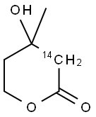 MEVALONOLACTONE, RS-, [2-14C] 结构式