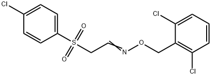 2-[(4-CHLOROPHENYL)SULFONYL]ACETALDEHYDE O-(2,6-DICHLOROBENZYL)OXIME 结构式