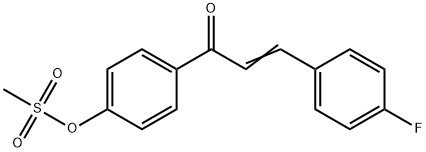 4-[3-(4-FLUOROPHENYL)ACRYLOYL]PHENYL METHANESULFONATE 结构式