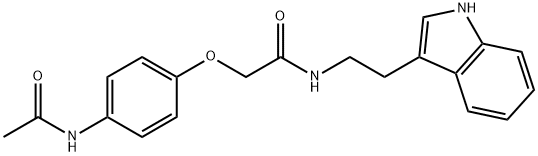 N-(2-(1H-吲哚-3-基)乙基)-2-(4-乙酰氨基苯氧基)乙酰胺 结构式