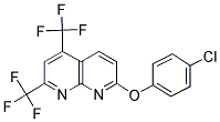 5,7-Bis(trifluoromethyl)[1,8]naphthyridin-2-yl 4-chlorophenyl ether 结构式