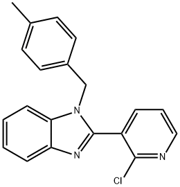 2-(2-Chloro-3-pyridinyl)-1-(4-methylbenzyl)-1H-1,3-benzimidazole 结构式