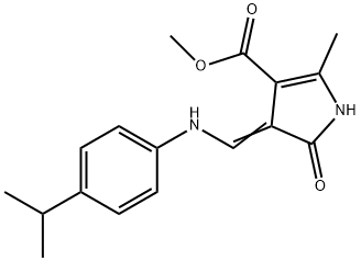 METHYL 4-[(4-ISOPROPYLANILINO)METHYLENE]-2-METHYL-5-OXO-4,5-DIHYDRO-1H-PYRROLE-3-CARBOXYLATE 结构式