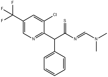 2-[3-CHLORO-5-(TRIFLUOROMETHYL)-2-PYRIDINYL]-N-[(DIMETHYLAMINO)METHYLENE]-2-PHENYLETHANETHIOAMIDE 结构式
