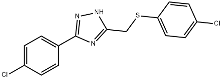 4-CHLOROPHENYL [5-(4-CHLOROPHENYL)-1H-1,2,4-TRIAZOL-3-YL]METHYL SULFIDE 结构式