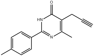 6-METHYL-2-(4-METHYLPHENYL)-5-(2-PROPYNYL)-4(3H)-PYRIMIDINONE 结构式