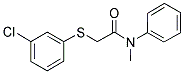 2-[(3-CHLOROPHENYL)SULFANYL]-N-METHYL-N-PHENYLACETAMIDE 结构式