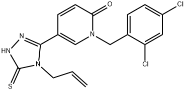 5-(4-ALLYL-5-SULFANYL-4H-1,2,4-TRIAZOL-3-YL)-1-(2,4-DICHLOROBENZYL)-2(1H)-PYRIDINONE 结构式