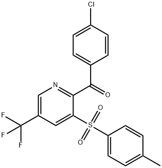 (4-CHLOROPHENYL)[3-[(4-METHYLPHENYL)SULFONYL]-5-(TRIFLUOROMETHYL)-2-PYRIDINYL]METHANONE 结构式