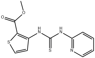 METHYL 3-([(2-PYRIDINYLAMINO)CARBOTHIOYL]AMINO)-2-THIOPHENECARBOXYLATE 结构式