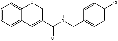 N-(4-CHLOROBENZYL)-2H-CHROMENE-3-CARBOXAMIDE 结构式