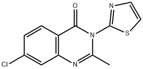 7-Chloro-2-methyl-3-(1,3-thiazol-2-yl)-4(3H)-quinazolinone 结构式