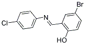 4-BROMO-2-([(4-CHLOROPHENYL)IMINO]METHYL)PHENOL 结构式