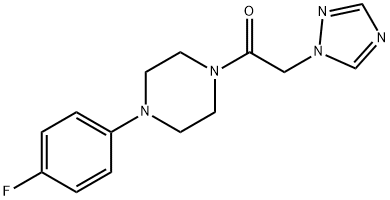 1-[4-(4-FLUOROPHENYL)PIPERAZINO]-2-(1H-1,2,4-TRIAZOL-1-YL)-1-ETHANONE 结构式