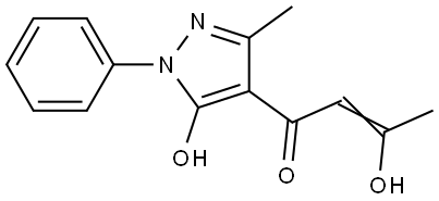 3-Hydroxy-1-(5-hydroxy-3-methyl-1-phenyl-1H-pyrazol-4-yl)-2-buten-1-one 结构式