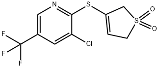 3-([3-Chloro-5-(trifluoromethyl)-2-pyridinyl]sulfanyl)-2,5-dihydro-1H-1lambda6-thiophene-1,1-dione 结构式
