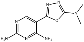 2-AMINO-5-[5-(DIMETHYLAMINO)-1,3,4-OXADIAZOL-2-YL]-4-PYRIMIDINYLAMINE 结构式