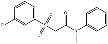 2-[(3-CHLOROPHENYL)SULFONYL]-N-METHYL-N-PHENYLACETAMIDE 结构式