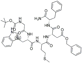 BOC-GLY-TRP-MET-ASP(OBZL)-PHE-NH2