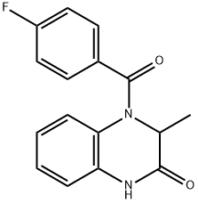 4-(4-Fluorobenzoyl)-3-methyl-3,4-dihydro-2(1H)-quinoxalinone 结构式