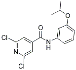 N4-(3-ISOPROPOXYPHENYL)-2,6-DICHLOROISONICOTINAMIDE 结构式