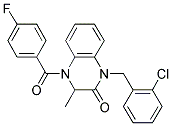 1-(2-CHLOROBENZYL)-4-(4-FLUOROBENZOYL)-3-METHYL-3,4-DIHYDRO-2(1H)-QUINOXALINONE 结构式