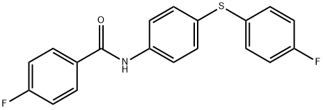 4-Fluoro-N-[4-[(4-fluorophenyl)thio]phenyl]benzamide 结构式