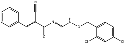 2-CYANO-N-(([(2,4-DICHLOROBENZYL)OXY]IMINO)METHYL)-3-PHENYLACRYLAMIDE 结构式