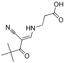 3-((2-NITRILO-4,4-DIMETHYL-3-OXOPENT-1-ENYL)AMINO)PROPANOIC ACID 结构式