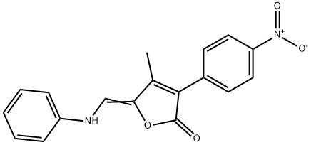 5-(ANILINOMETHYLENE)-4-METHYL-3-(4-NITROPHENYL)-2(5H)-FURANONE 结构式
