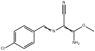 3-AMINO-2-([(4-CHLOROPHENYL)METHYLENE]AMINO)-3-METHOXYACRYLONITRILE 结构式