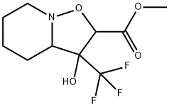 METHYL 3-HYDROXY-3-(TRIFLUOROMETHYL)HEXAHYDRO-2H-ISOXAZOLO[2,3-A]PYRIDINE-2-CARBOXYLATE 结构式