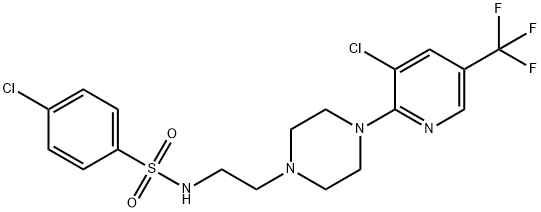 4-CHLORO-N-(2-(4-[3-CHLORO-5-(TRIFLUOROMETHYL)-2-PYRIDINYL]PIPERAZINO)ETHYL)BENZENESULFONAMIDE 结构式