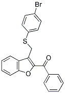 (3-([(4-BROMOPHENYL)SULFANYL]METHYL)-1-BENZOFURAN-2-YL)(PHENYL)METHANONE 结构式