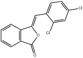 3-[(2,4-DICHLOROPHENYL)METHYLENE]-2-BENZOFURAN-1(3H)-ONE 结构式