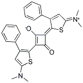 1,3-BIS(2-DIMETHYLAMINO-4-PHENYL-1,3-THIAZOL-5-YL)-2-OXO-CYCLOBUTENYLIUM-4-OLAT 结构式