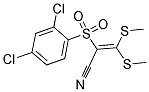 2-((2,4-DICHLOROPHENYL)SULFONYL)-3,3-DIMETHYLTHIOPROP-2-ENENITRILE 结构式