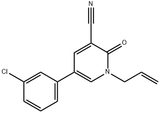 1-ALLYL-5-(3-CHLOROPHENYL)-2-OXO-1,2-DIHYDRO-3-PYRIDINECARBONITRILE 结构式