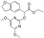 A-[(4,6-DIMETHOXYPYRIMIDIN-2-YL)OXY]-2,3-DIHYDRO-5-BENZOFURANACETIC ACID, ETHYL ESTER 结构式