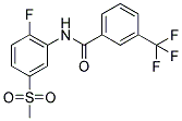 N-[2-FLUORO-5-(METHYLSULPHONYL)PHENYL]-3-(TRIFLUOROMETHYL)BENZAMIDE 结构式