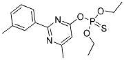 O,O-Diethyl O-[6-methyl-2-(3-methylphenyl)pyrimidin-4-yl] phosphothioate 结构式