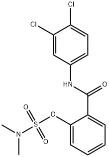 2-[(3,4-DICHLOROANILINO)CARBONYL]PHENYL-N,N-DIMETHYLSULFAMATE 结构式