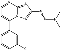 N'-[7-(3-CHLOROPHENYL)[1,2,4]TRIAZOLO[1,5-A]PYRIMIDIN-2-YL]-N,N-DIMETHYLIMINOFORMAMIDE 结构式