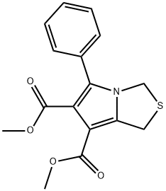 DIMETHYL 5-PHENYL-1H-PYRROLO[1,2-C][1,3]THIAZOLE-6,7-DICARBOXYLATE 结构式