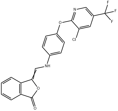 3-[(4-([3-CHLORO-5-(TRIFLUOROMETHYL)-2-PYRIDINYL]OXY)ANILINO)METHYLENE]-2-BENZOFURAN-1(3H)-ONE 结构式