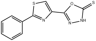5-(2-PHENYL-1,3-THIAZOL-4-YL)-1,3,4-OXADIAZOL-2-YLHYDROSULFIDE 结构式