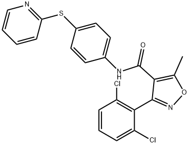 (3-(2,6-DICHLOROPHENYL)-5-METHYLISOXAZOL-4-YL)-N-(4-(2-PYRIDYLTHIO)PHENYL)FORMAMIDE 结构式