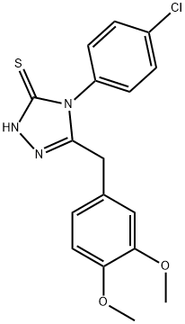 4-(4-CHLORO-PHENYL)-5-(3,4-DIMETHOXY-BENZYL)-4H-[1,2,4]TRIAZOLE-3-THIOL 结构式