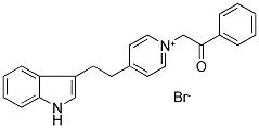 2-(4-[2-(1H-Indol-3-yl)ethyl]pyridinium-1-yl)-1-phenylethan-1-one bromide 结构式